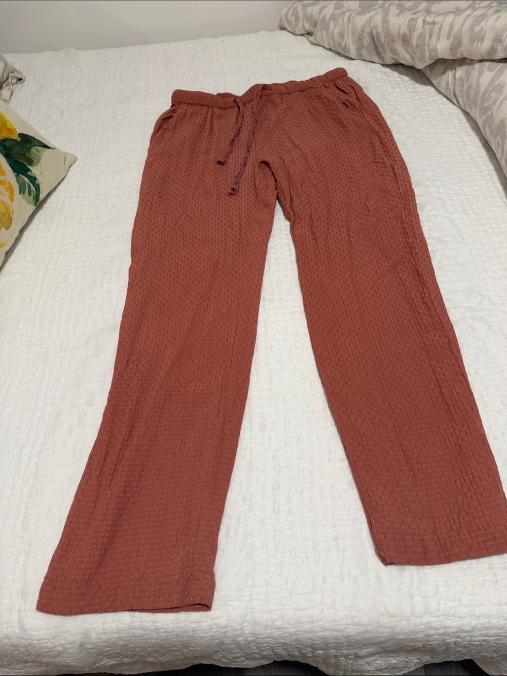 Women’s Relaxed Drawstring Pants in Terracotta
